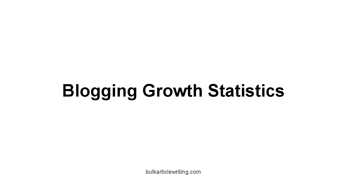 Blogging Growth Statistics