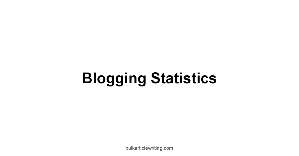 Blogging statistics