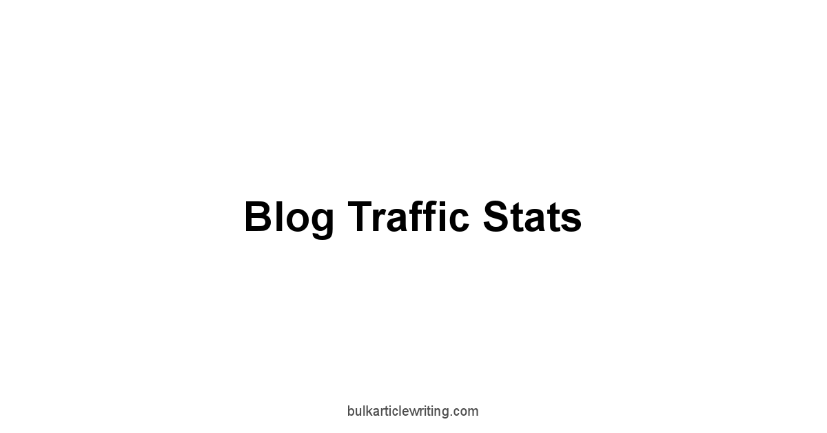 Blog Traffic Stats