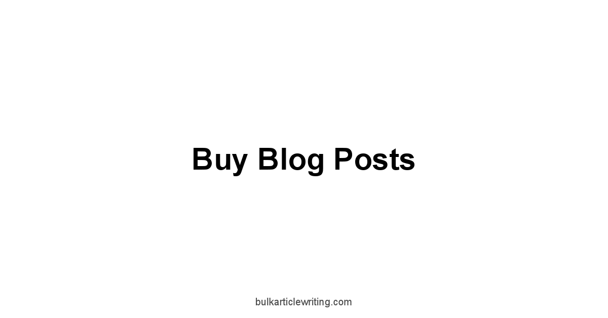 Buy Blog Posts