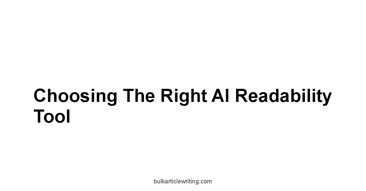 Choosing the Right AI Readability Tool