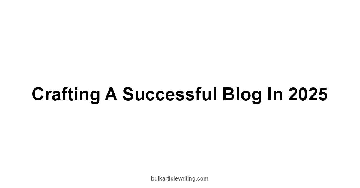 Crafting a Successful Blog in 2025