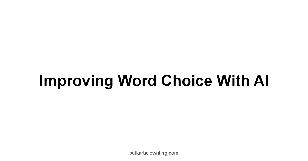 Improving Word Choice with AI