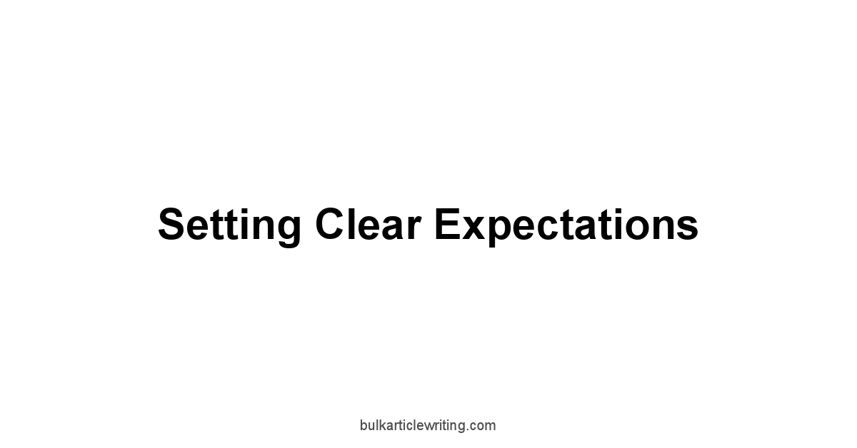 Setting Clear Expectations