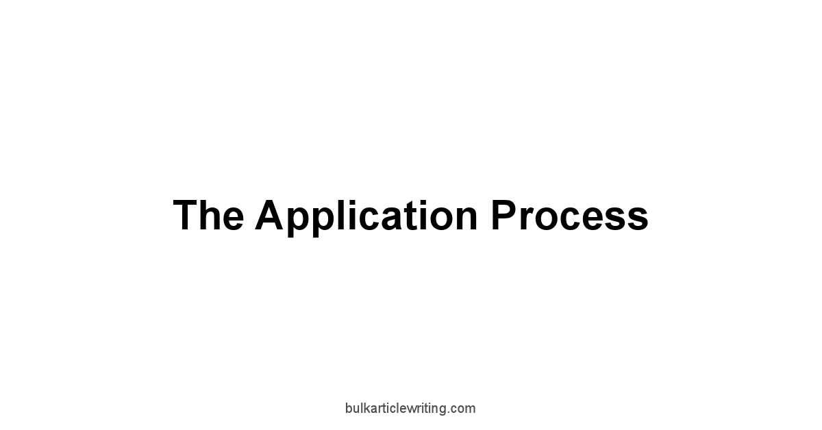 The Application Process