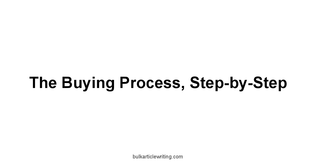 The Buying Process, Step-by-Step