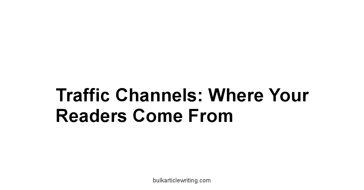 Traffic Channels: Where Your Readers Come From