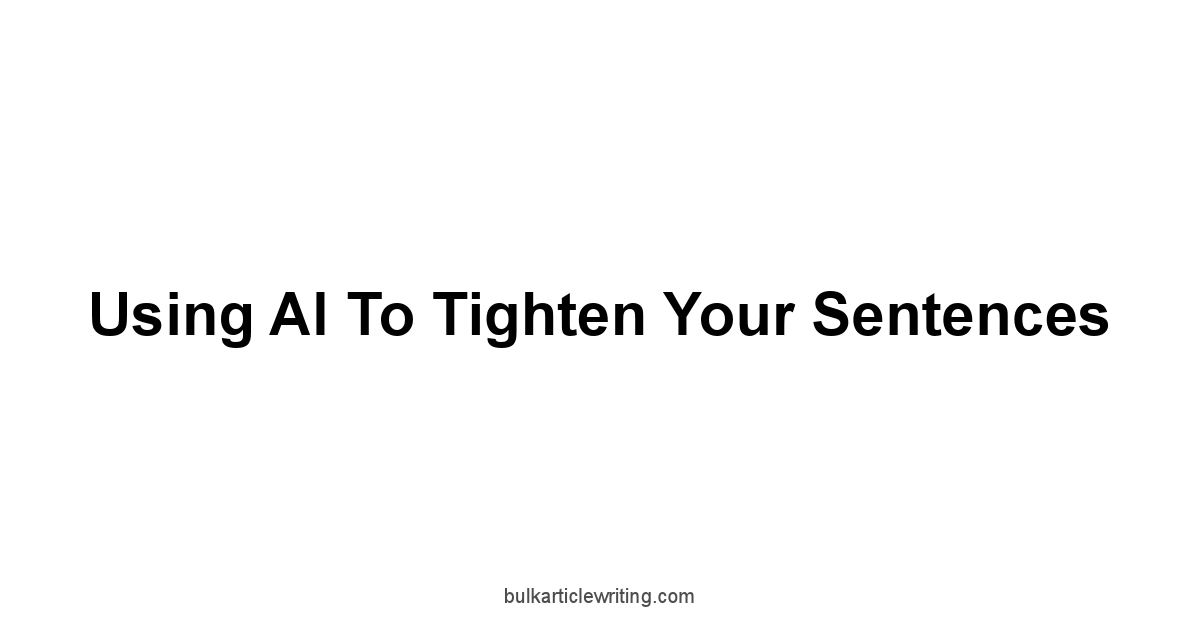 Using AI to Tighten Your Sentences