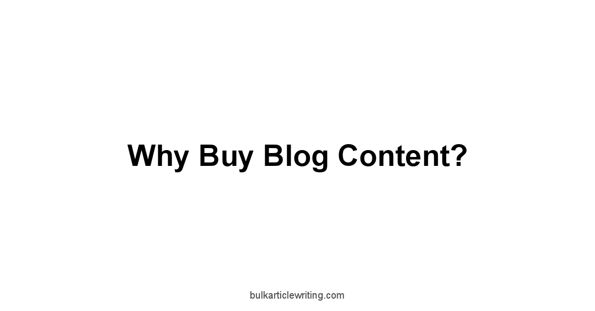 Why Buy Blog Content?