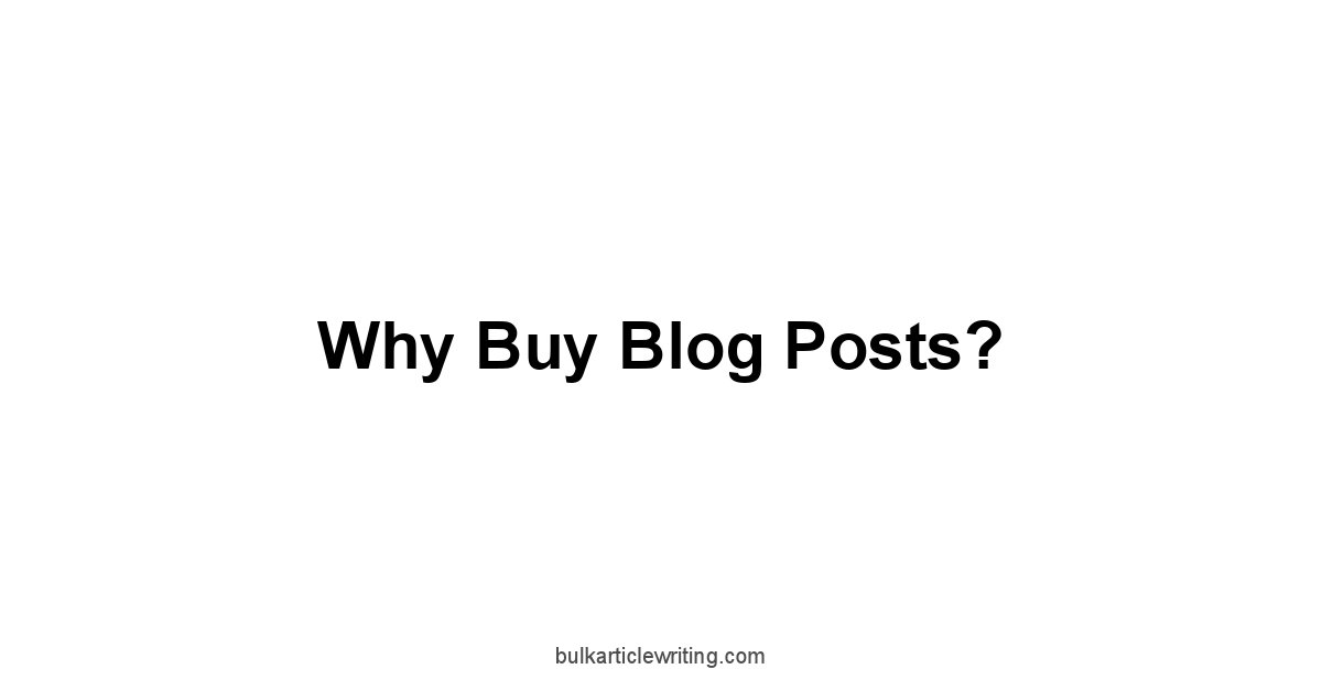 Why Buy Blog Posts?