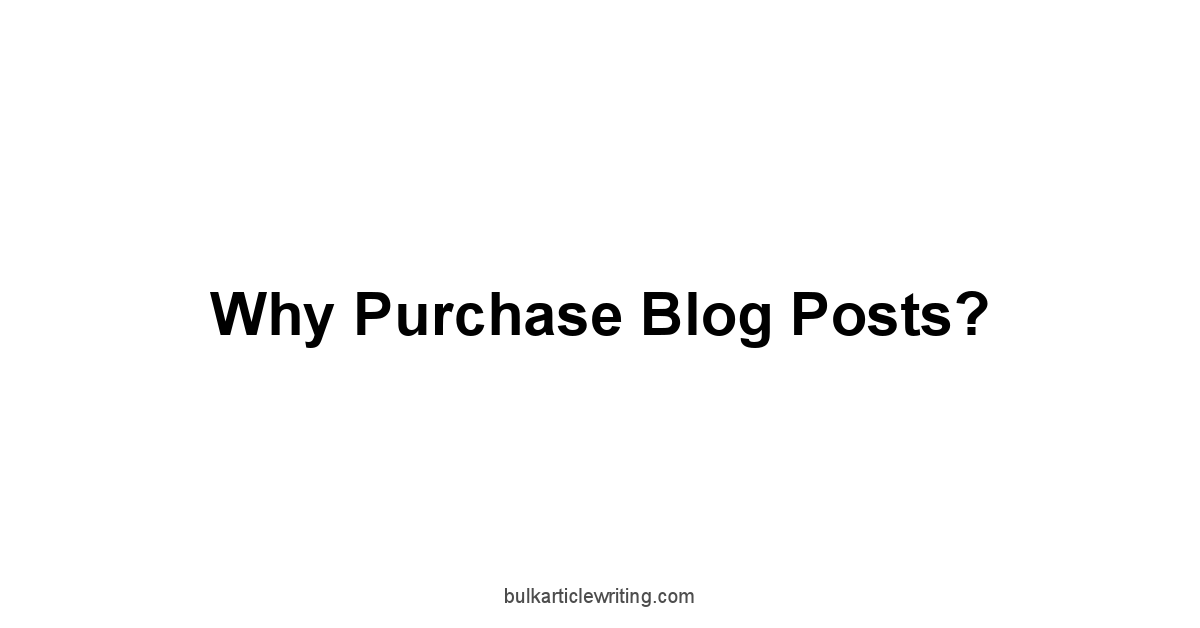 Why Purchase Blog Posts?